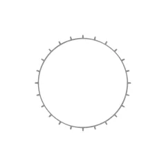 Caterpillar 254mm İç Segment Broom Rotor Spacer — açılı görünüm