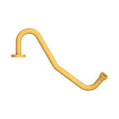 Caterpillar Tubo de tubo do refrigerador do óleo do freio do ID 34.8mm — vista de três quartos