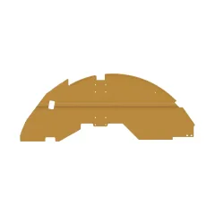 Caterpillar Right Hand Fender Shield — vista de três quartos