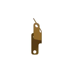 Caterpillar Rear Fender Mount Ménsula — vista en tres cuartos