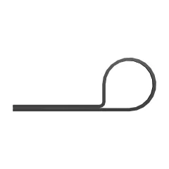 Caterpillar 12.70mm interner Durchmesserschleifenclip — Dreiviertelansicht