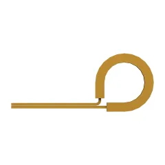 Caterpillar 10.00mm Internal Diameter Clip — vue de trois quarts