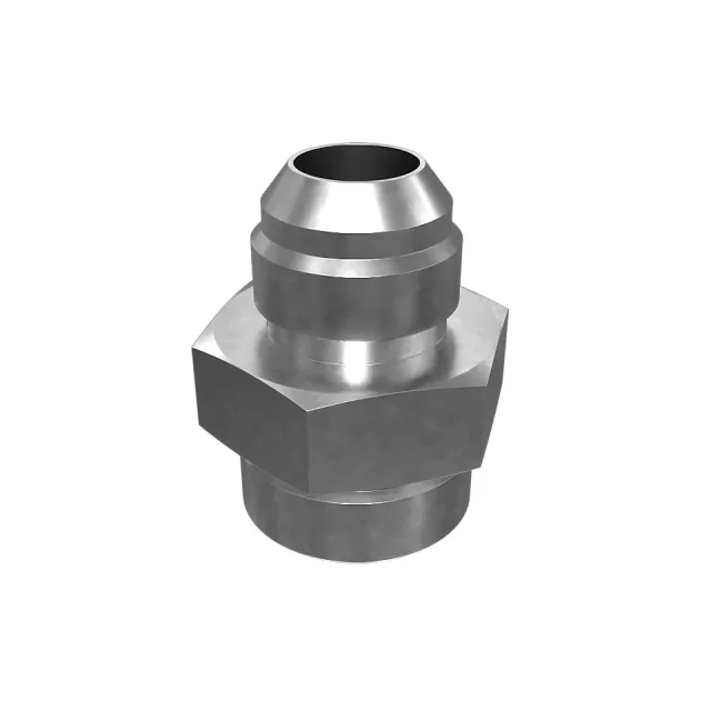 Hex Head 37 Degrees Flared Right O-Ring Adapt