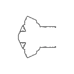 Caterpillar 0.8mm Thick Alojamiento Junta — vista en tres cuartos