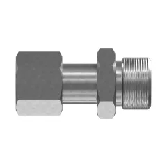 Caterpillar 7/16"-20 X 1/2"-20 Adaptateur droit pour le transport des fluides — vue de trois quarts