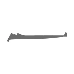 Caterpillar Deflector Lado Esquerda Espesso 6.5mm — vista de três quartos
