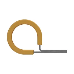 Caterpillar Tube Loop Clip — açılı görünüm