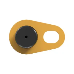 Caterpillar Fuel Line Soporte Plate — vista en tres cuartos
