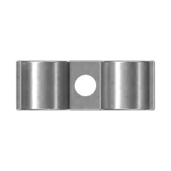 Caterpillar Dual Tubo Half Clamp — vista en tres cuartos