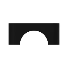 Caterpillar Single SCHLAUCH Half Saddle KLEMME — Dreiviertelansicht