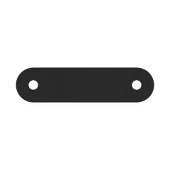 Caterpillar 6mm Thick Two Hole Flat PLACA — vista en tres cuartos