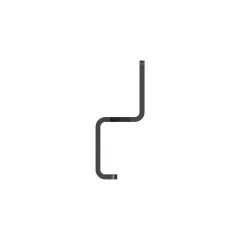 Caterpillar 3mm Lignes de couplage épaisses Support de montage — vue de trois quarts
