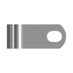 Caterpillar 25.4mm Diamètre demi crochet clip — vue de trois quarts