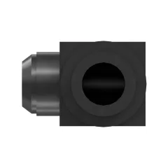 Caterpillar Adaptador de codo de grado STOR to Flare End 90 — vista en tres cuartos