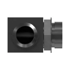 Caterpillar Adaptador de codo de grado STOR to Flare End 90 — vista en tres cuartos