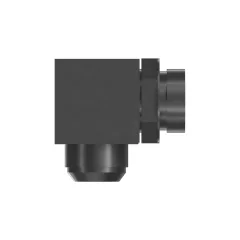 Caterpillar Adaptador de codo de grado STOR to Flare End 90 — vista en tres cuartos