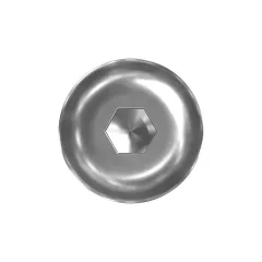 Caterpillar No. 8 (.164)"-32 x 3/8" Rounded Pan Head Internal Hex Vida — açılı görünüm