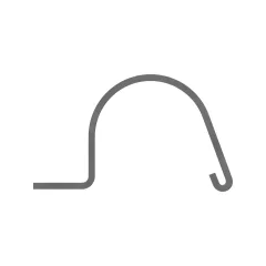 Caterpillar 88.90mm interner Durchmesser Single Half Top Clip — Dreiviertelansicht