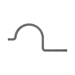 Caterpillar 25mm Wide Flexible Half Clip — vue de trois quarts