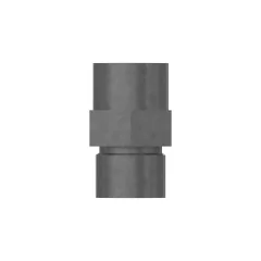 Caterpillar 22.23mm Hexagonal PLATTE Steel Straight Adapter — Dreiviertelansicht