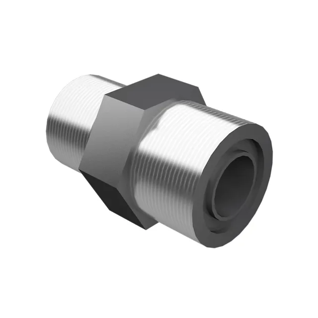 26.99mm Hexagonal PLATTE Steel Straight Adapter
