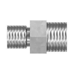 Caterpillar 15.88mm Hexagonal PLATTE Steel Straight Adapter — Dreiviertelansicht