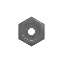 Caterpillar 15.88mm Hexagonal PLATTE Steel Straight Adapter — Dreiviertelansicht