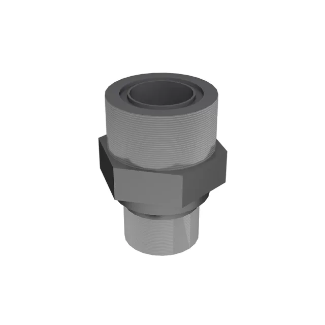 38.10mm Hexagonal Straight Adapter