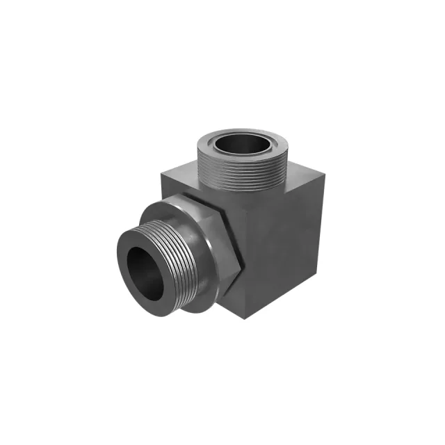 1-5/8-12 X 1-11/16-12 Hex Head 90 Degrees Elbow O-Ring Adapter