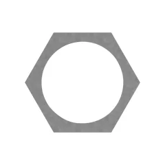 Caterpillar 1-7/16-12 Thread Hex Bulkhead Lock Nut — açılı görünüm