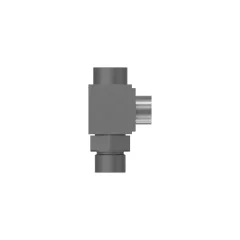 Caterpillar 34.92mm Hexagonal Fluid Carrying Tee Adapter — three-quarter view