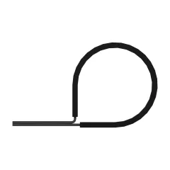 Caterpillar 39.69mm Innendurchmesser Single Tube Schlauch Clip — Dreiviertelansicht