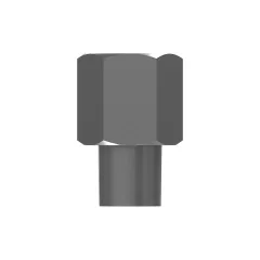 Caterpillar 1/2-14 NPTF SECHSKANTKOPF Straight Adapter — Dreiviertelansicht