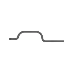 Caterpillar 40mm Wide Hose Half Clip — Dreiviertelansicht