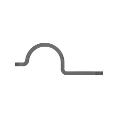 Caterpillar 22mm OD Tube Half Pipe Sattelclip — Dreiviertelansicht