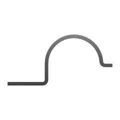 Caterpillar 38.00mm Innendurchmesser Stahlclip — Dreiviertelansicht