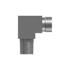 Caterpillar 9/16-18" x 1/4-18" NPTF Elbow Adapt — açılı görünüm