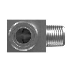 Caterpillar ORFS to NPTF 90 Degree Elbow Adaptor — three-quarter view