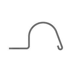 Caterpillar 82.55mm Temp Single Tube Half Tab Clip — açılı görünüm
