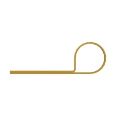 Caterpillar 15.88mm Innendurchmesser Single Tube Loop Clip — Dreiviertelansicht