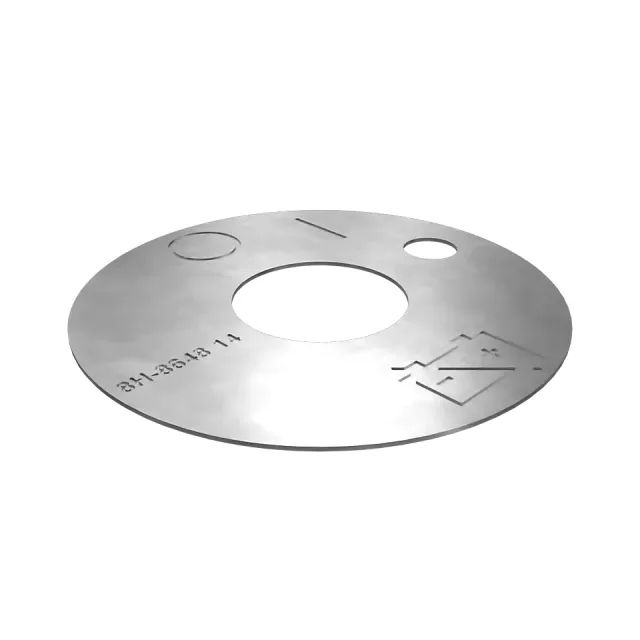 Placa de instrução de bateria de diâmetro externo 57mm