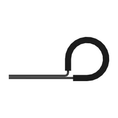 Caterpillar 12.70mm Innendurchmesser Stahlschleife Clip — Dreiviertelansicht