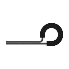 Caterpillar 6.35mm Internal Diameter Steel Clip — three-quarter view