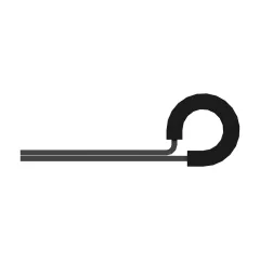 Caterpillar 6.35mm Internal Diameter Loop Clip — three-quarter view
