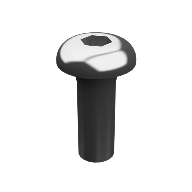 No. 10 (.190)"-24 x 1/2" Rounded Pan Head Internal Hex Vida