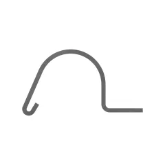 Caterpillar Half Hook Clip — vue de trois quarts