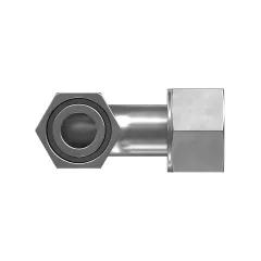 Caterpillar 90°S Reusable ORFS Coupling — açılı görünüm