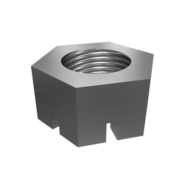 1 5/8''-12 Hex Slotted Somun