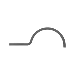 Caterpillar 76.20mm Diamètre intérieur demi-clip en acier — vue de trois quarts