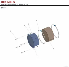 Epiroc Simba H1354 technical drawing, reference 5, part 1030100504